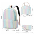 Funny Schoolbags Set Pencil Case Rainbow Backpack